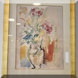 A29. Roses and iris print by Oskar Kokoschka 31” x 24” 